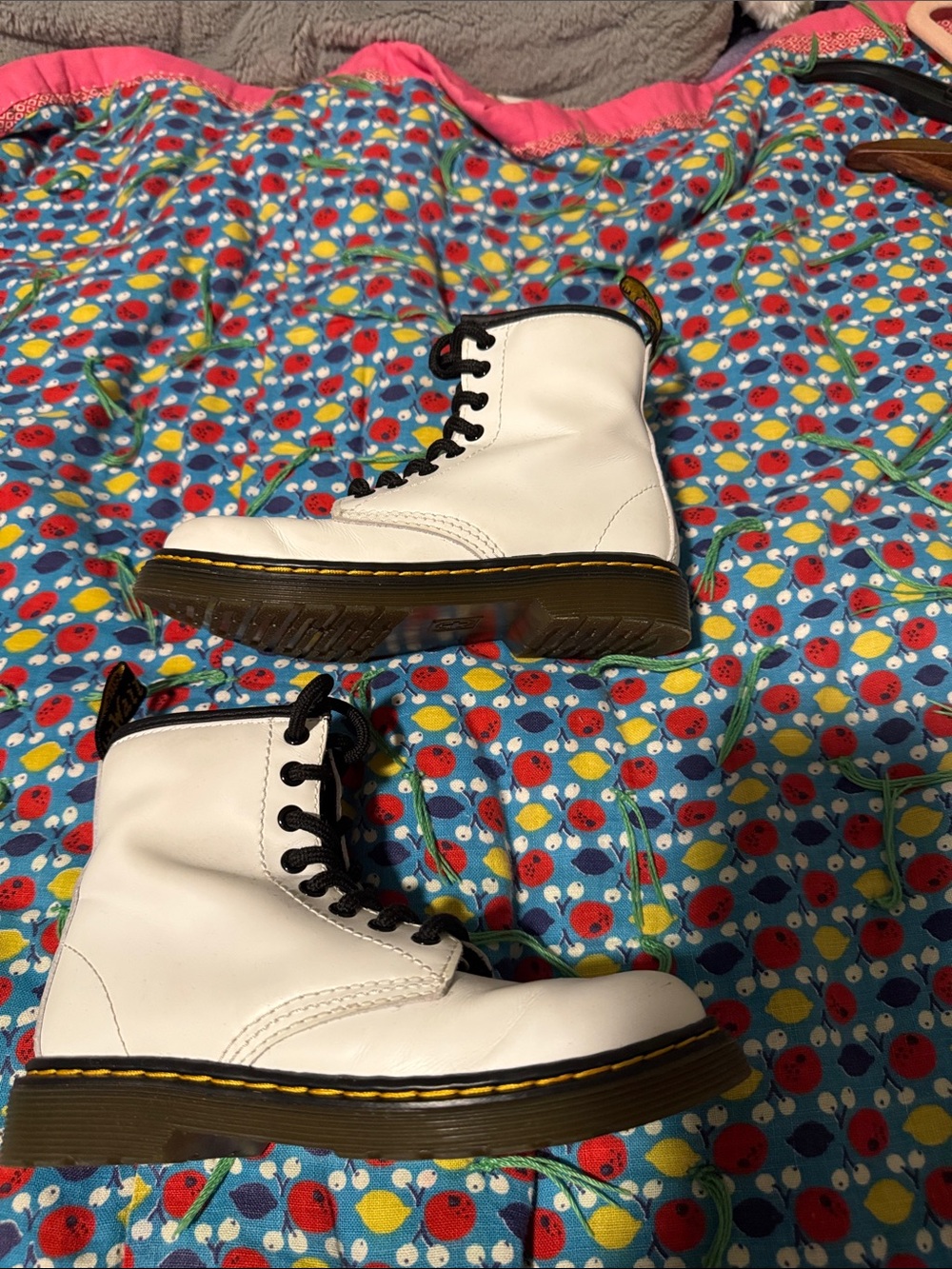 Dr. Martins Toddler size 11 Zip Up and Lace-Up Boots - White - Picture 4 of 9